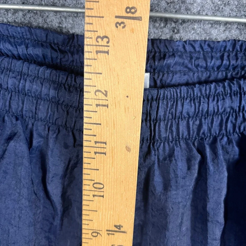 Nike Track Pants Mens M Navy Blue Vintage 90s Nylon Windbreaker Ankle Zip